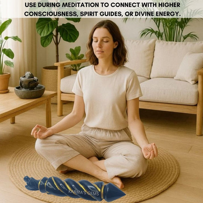 BLACK OBSIDIAN ANGEL WAND