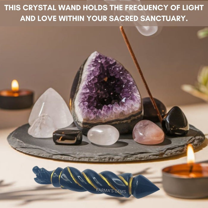 BLACK OBSIDIAN ANGEL WAND