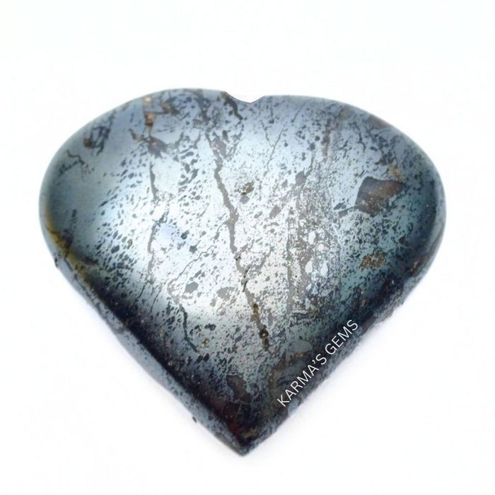 2" HEMATITE PUFFY HEART