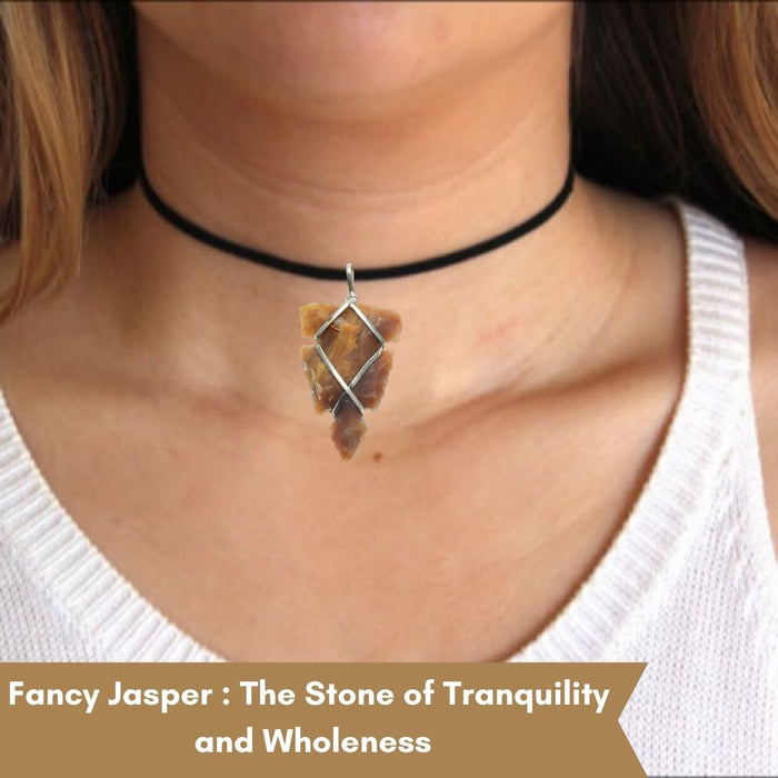 1" TO 1.5" FANCY JASPER SPEARHEAD ARROWHEAD PENDANT