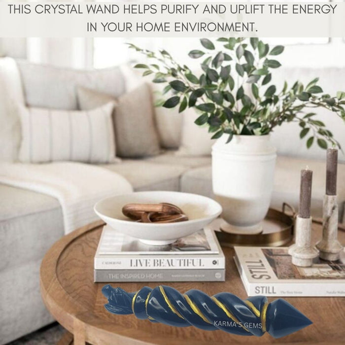 BLACK OBSIDIAN ANGEL WAND