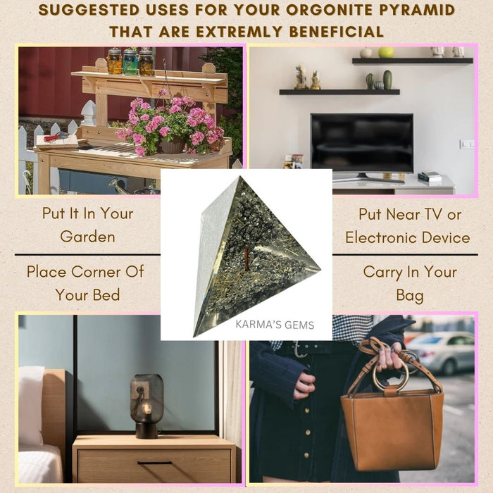 PYRITE TREE ORGONITE PYRAMID