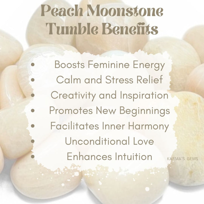 1 PIECE 15 TO 25 MM PEACH MOONSTONE POLISH TUMBLED STONE