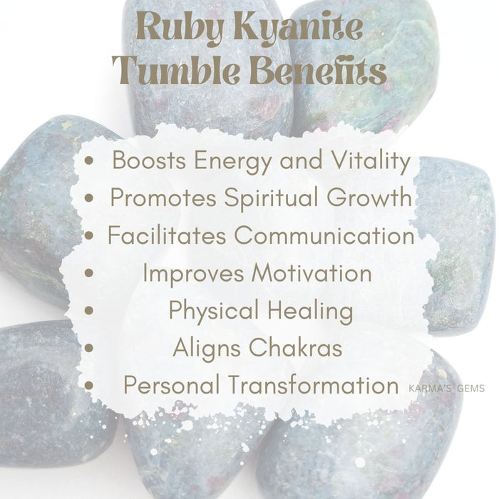 1 PIECE 25 TO 35 MM RUBY KYANITE TUMBLED STONE