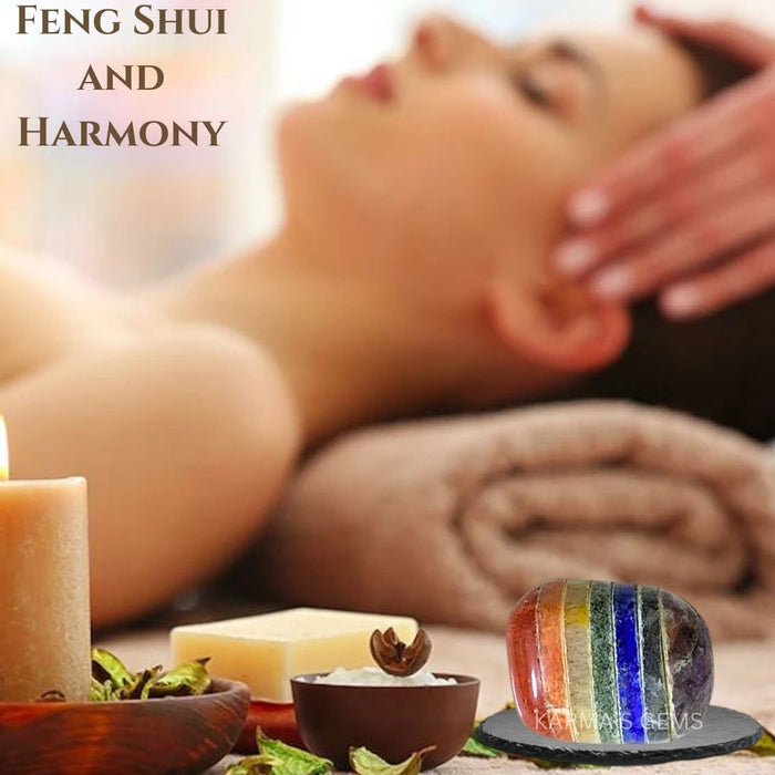 1 PIECE 15 TO 25 MM SEVEN CHAKRA POLISH TUMBLED STONE