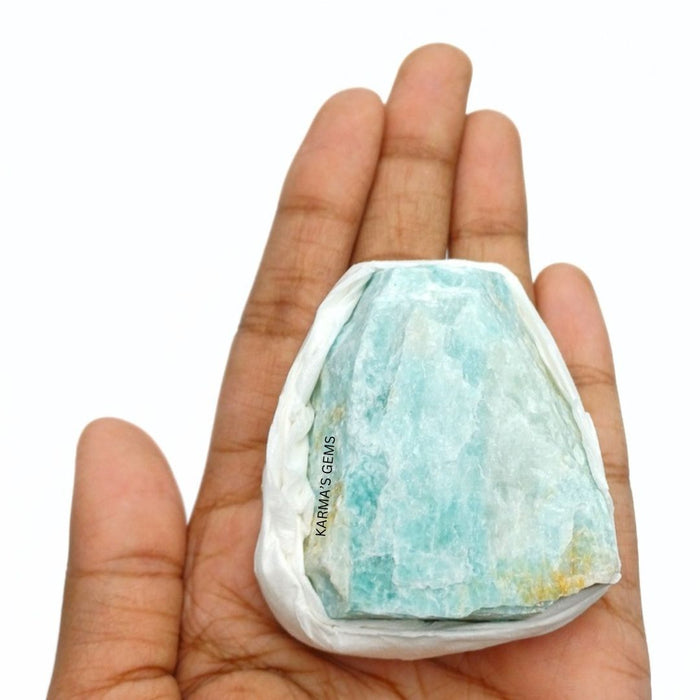 1 PIECE FLAT WRAPPED AMAZONITE ROUGH STONE