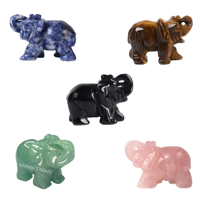 1" MIX STONE ELEPHANT