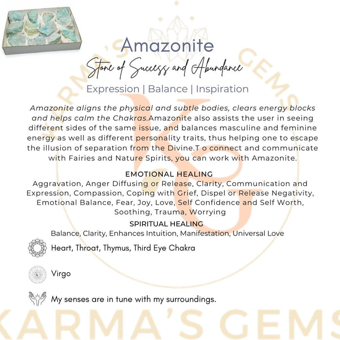 12 PCS FLAT WRAPPED AMAZONITE ROUGH STONES