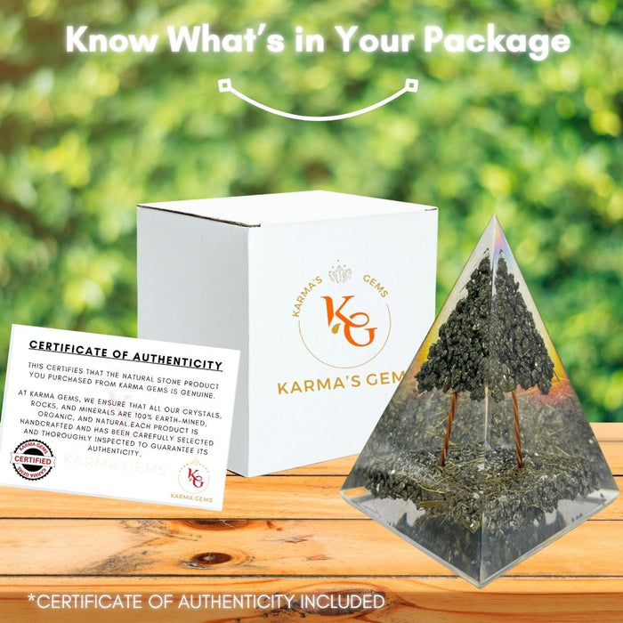 PYRITE TREE ORGONITE PYRAMID