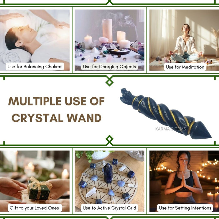 BLACK OBSIDIAN ANGEL WAND