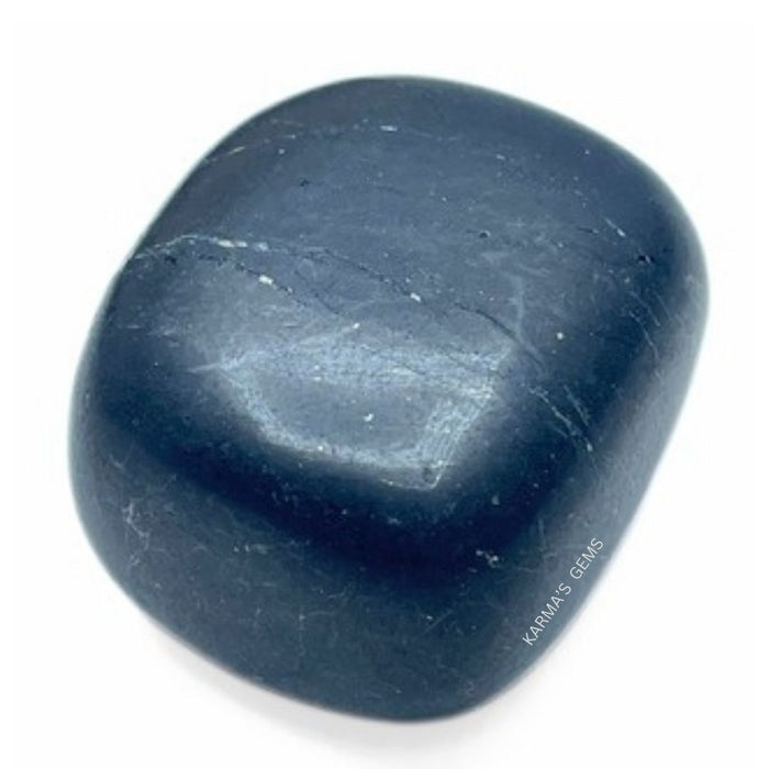 1 PIECE 15 TO 25 MM SHUNGITE POLISH TUMBLED STONE