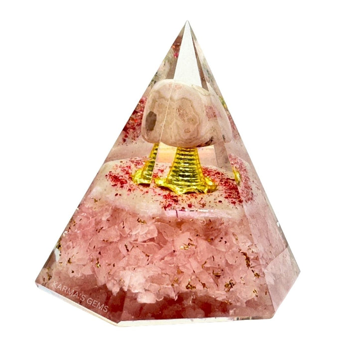 ROSE QUARTZ ANTENA ORGONITE PYRAMID
