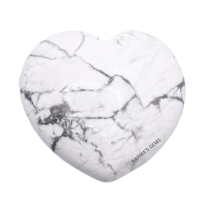 1" HOWLITE PUFFY HEART