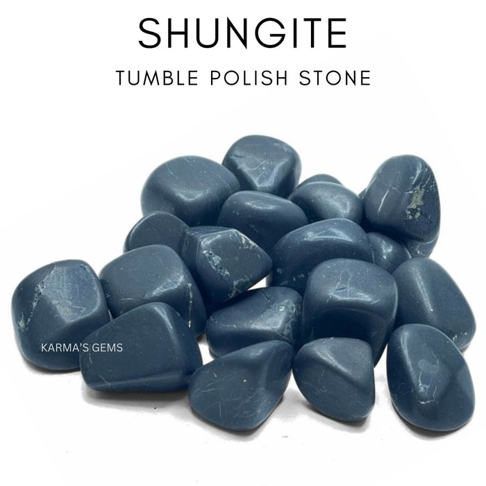15 TO 25 MM SHUNGITE POLISH TUMBLED STONE