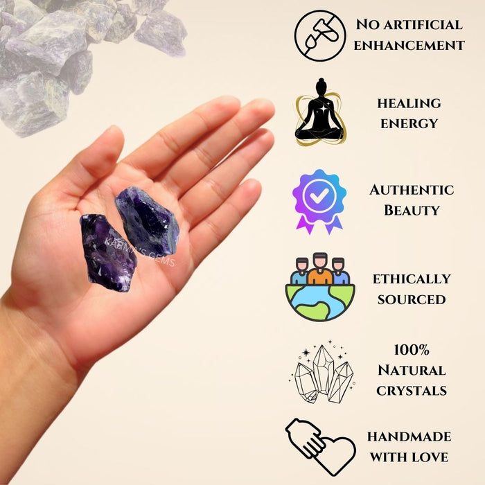 2 PCS 15 TO 25 MM AMETHYST ROUGH STONE