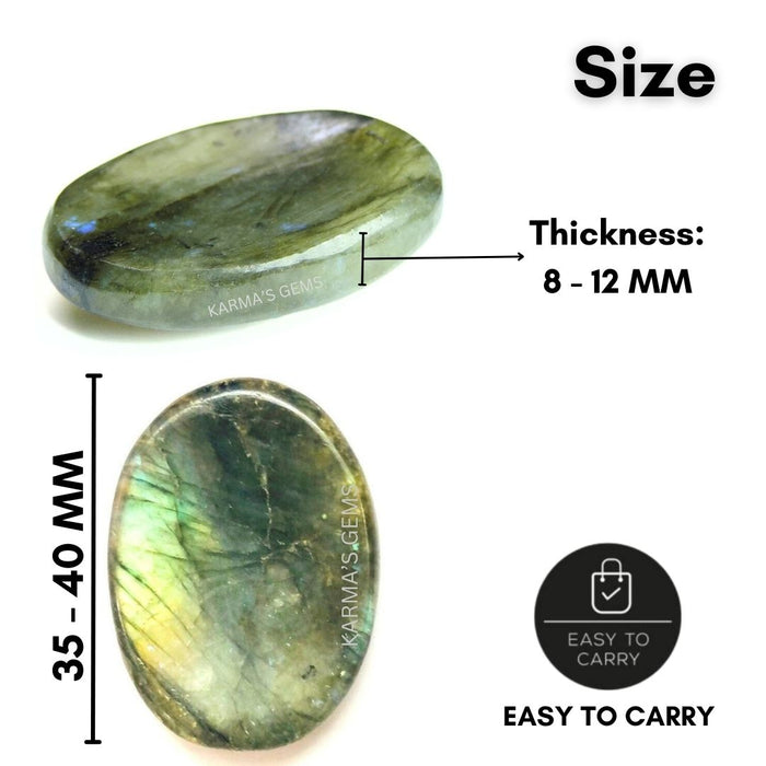 LABRADORITE WORRY THUMB STONE