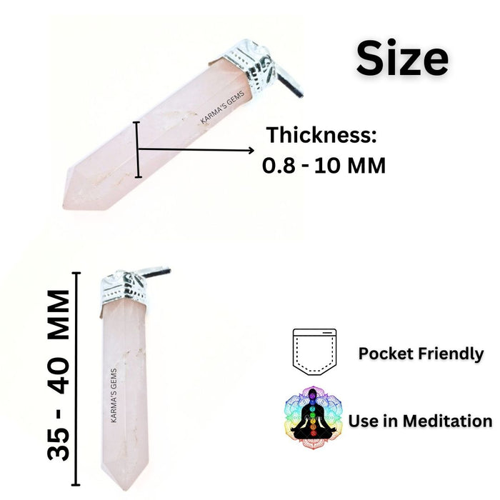 ROSE QUARTZ POINT PENCIL PENDANT