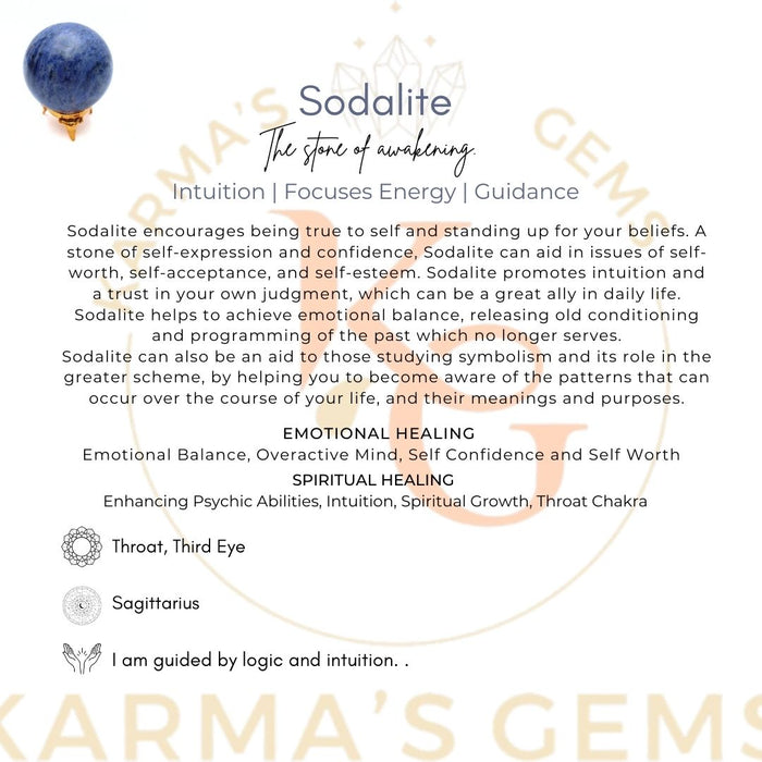 50 TO 55 MM SODALITE SPHERE