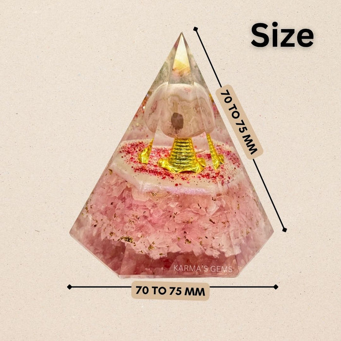 ROSE QUARTZ ANTENA ORGONITE PYRAMID
