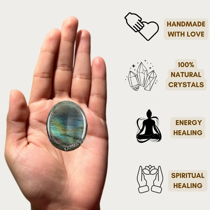 LABRADORITE WORRY THUMB STONE