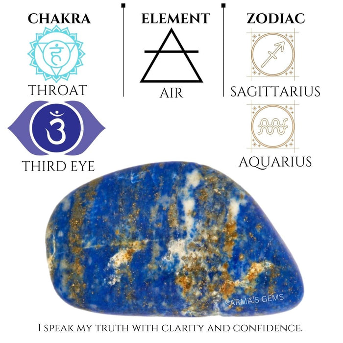 1 PIECE 25 TO 35 MM LAPIS LAZULI TUMBLED STONE