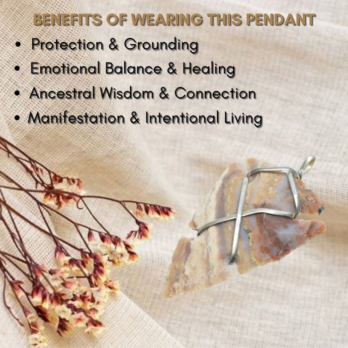 1" TO 1.5" FANCY JASPER SPEARHEAD ARROWHEAD PENDANT