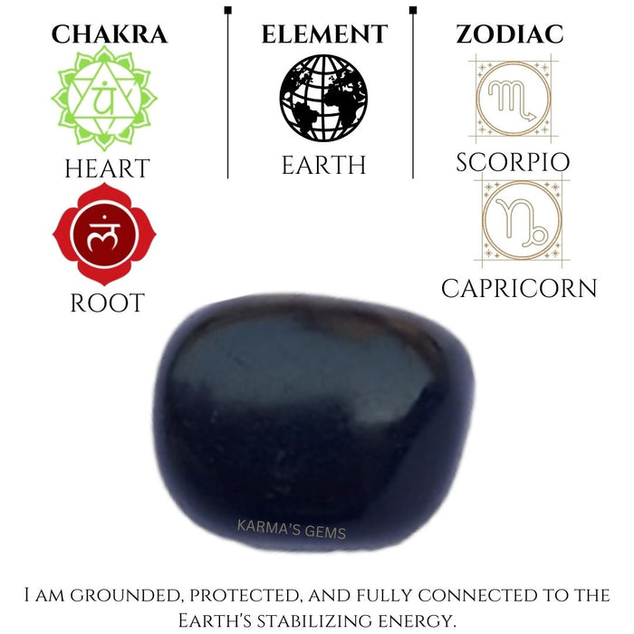 1 PIECE 15 TO 25 MM SHUNGITE POLISH TUMBLED STONE