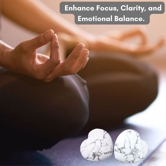 1" HOWLITE PUFFY HEART