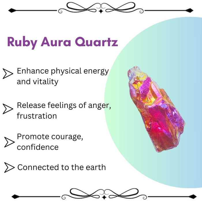 RUBY AURA QUARTZ RAW STONE