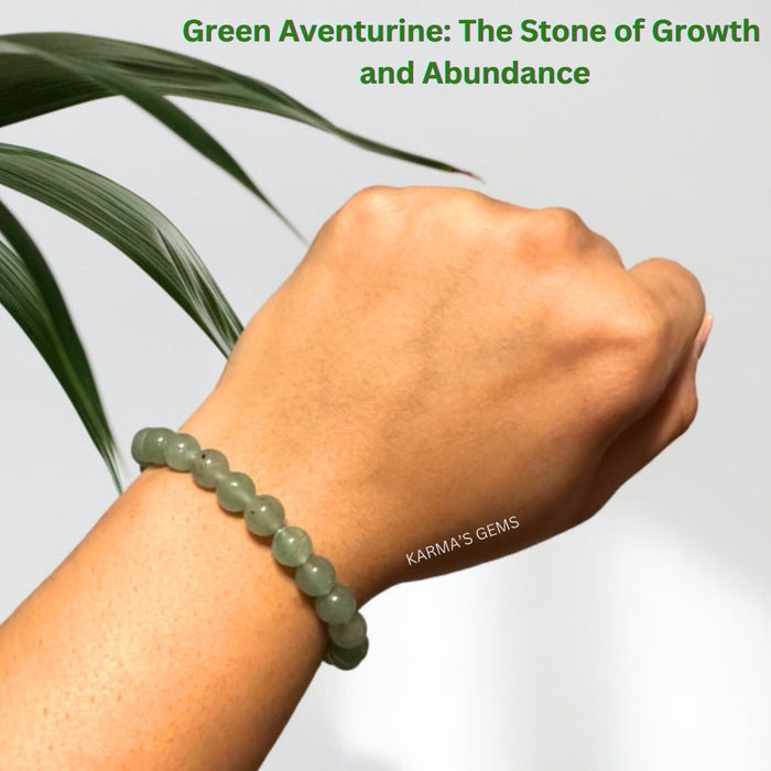 8 MM BEADS GREEN AVENTURINE BRACELET
