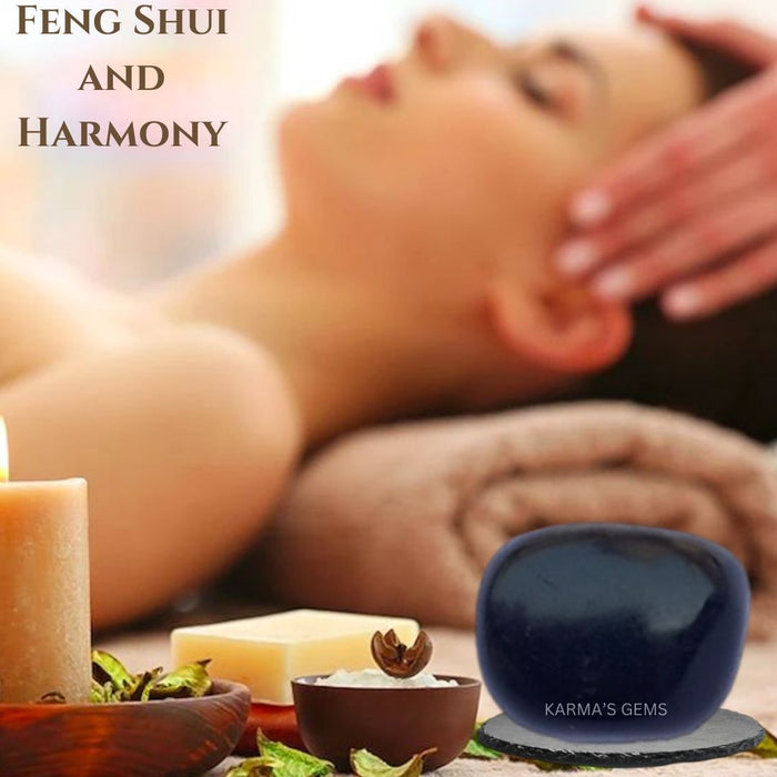 1 PIECE 15 TO 25 MM SHUNGITE POLISH TUMBLED STONE