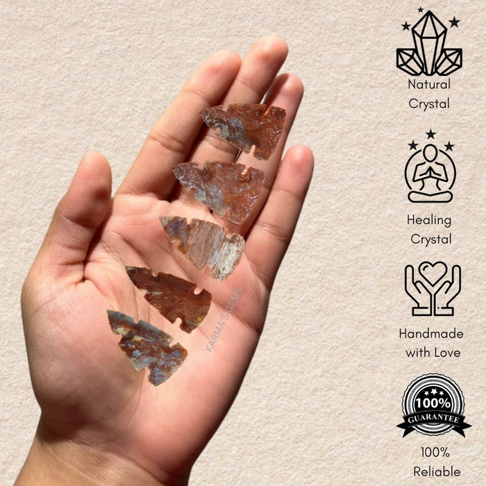 1" TO 1.5" FANCY JASPER SPEARHEAD ARROWHEAD