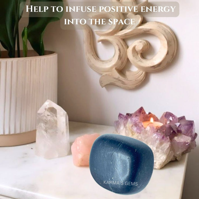 1 PIECE 15 TO 25 MM SHUNGITE POLISH TUMBLED STONE