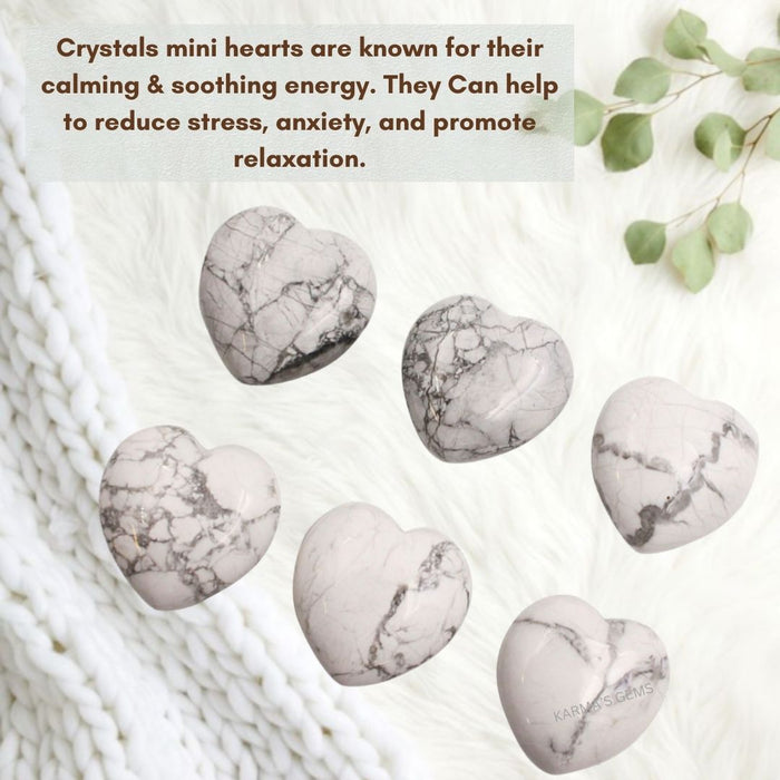 1" HOWLITE PUFFY HEART