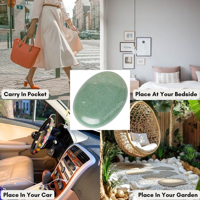 GREEN AVENTURINE PALMSTONE