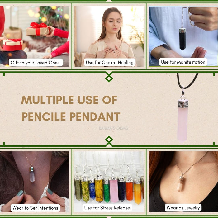 ROSE QUARTZ POINT PENCIL PENDANT