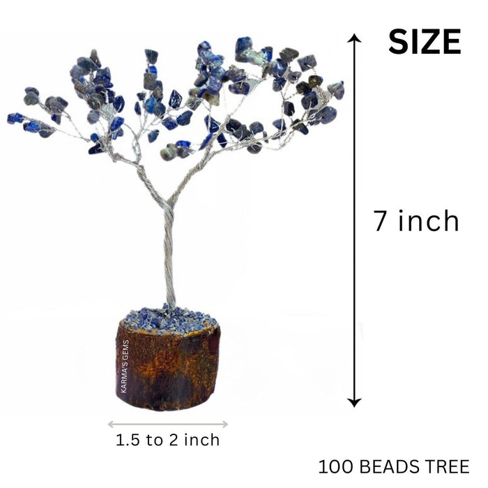 100 BEADS SODALITE STONE WIRE TREE