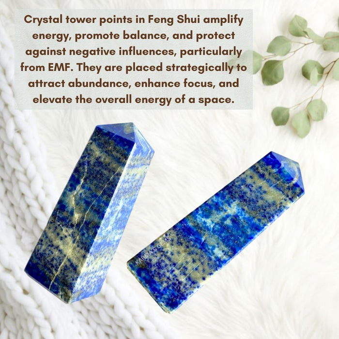 4 CORNER LAPIS LAZULI OBELISK