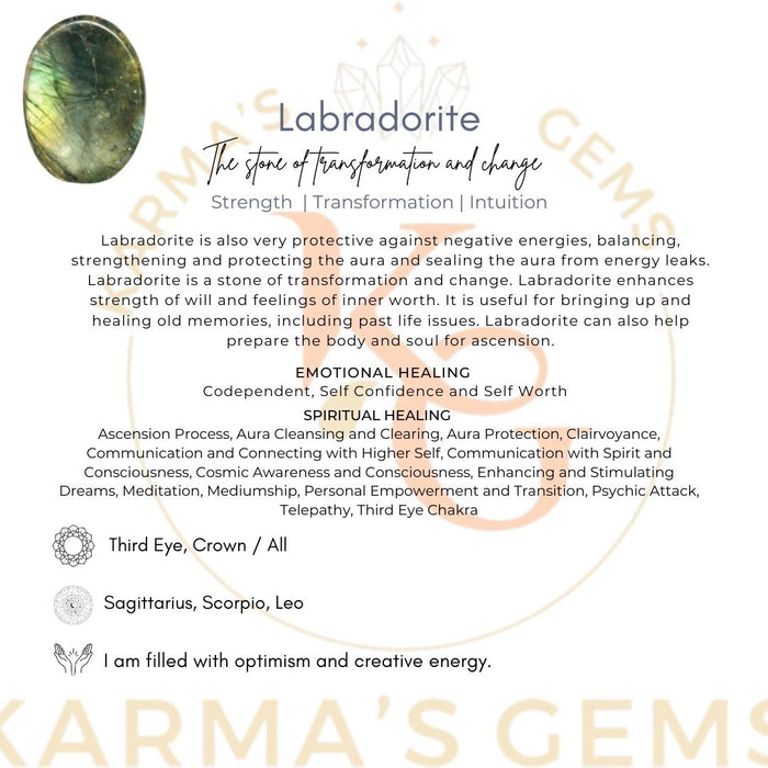 LABRADORITE WORRY THUMB STONE