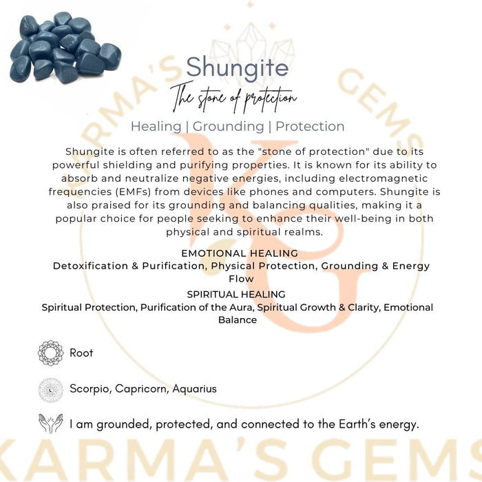 15 TO 25 MM SHUNGITE POLISH TUMBLED STONE