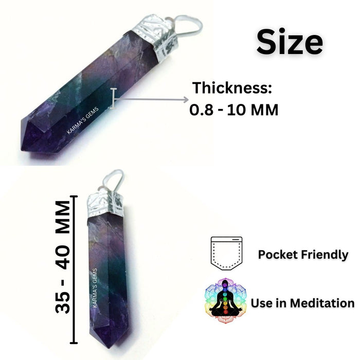 FLUORITE POINT PENCIL PENDANT