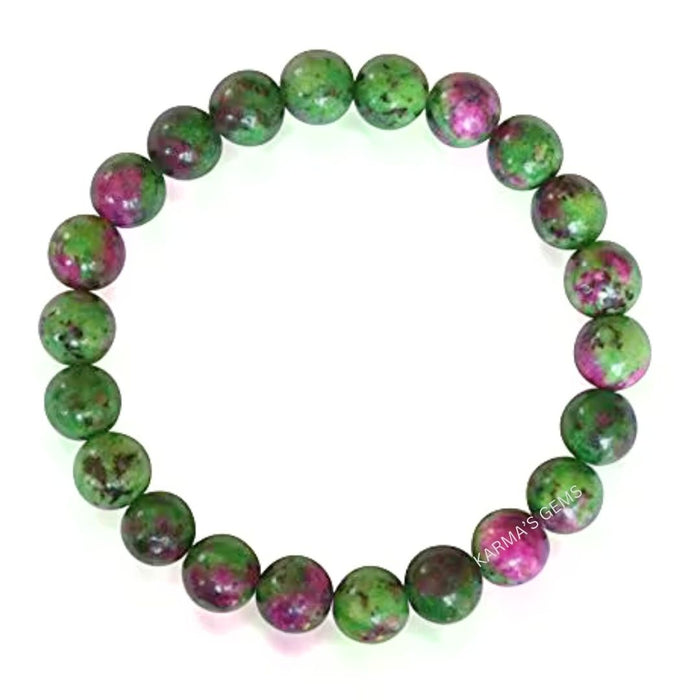 8 MM BEADS RUBY ZOISITE BRACELET