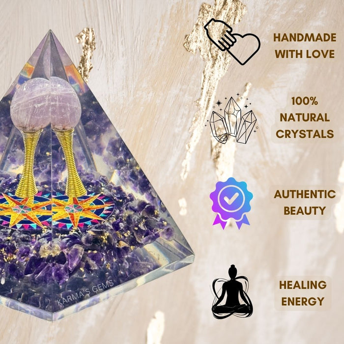 AMETHYST NUBIAN ORGONITE PYRAMID
