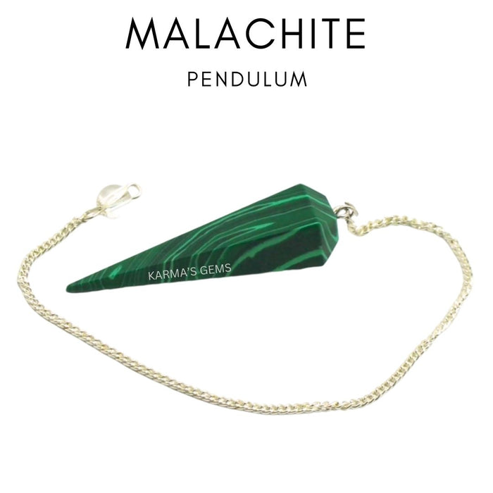 MALACHITE STONE DOWSING PENDULUM