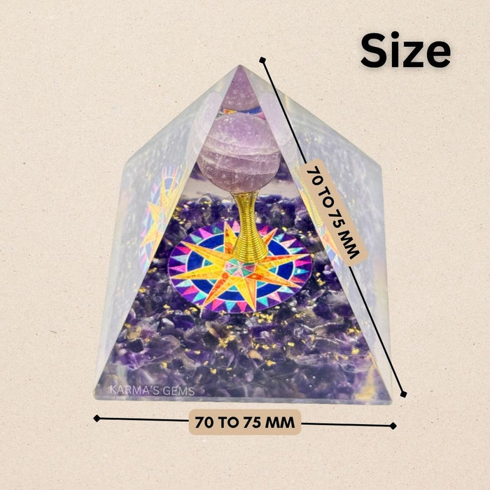 AMETHYST NUBIAN ORGONITE PYRAMID