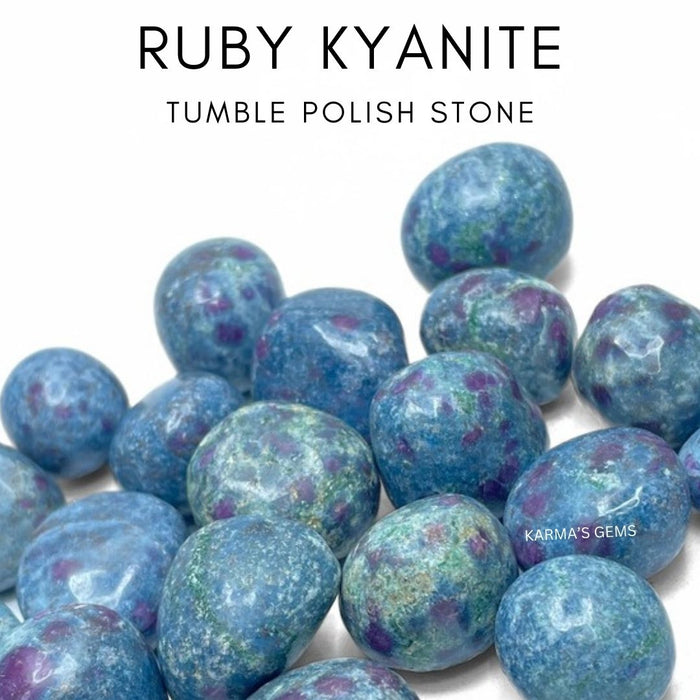 1 PIECE 15 TO 25 MM RUBY KYANITE POLISH TUMBLED STONE