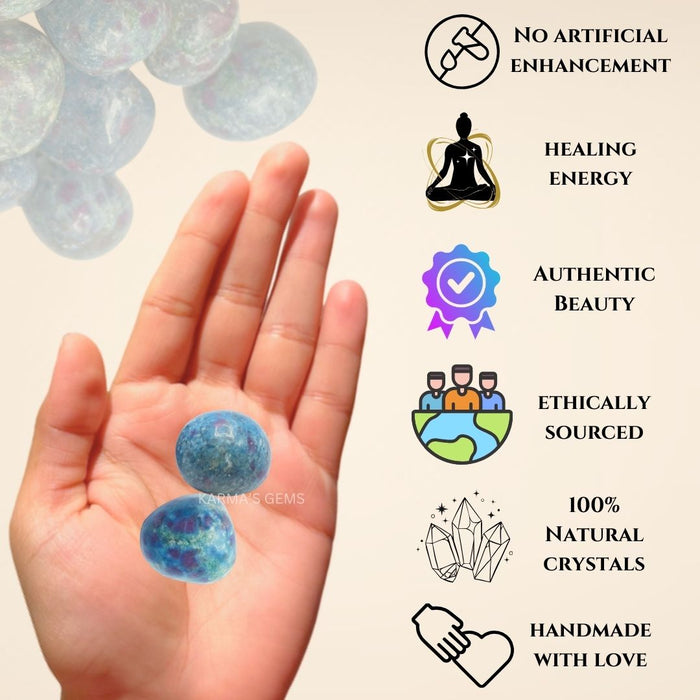 1 PIECE 15 TO 25 MM RUBY KYANITE POLISH TUMBLED STONE