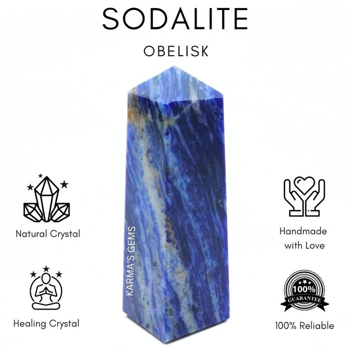 4 CORNER SODALITE OBELISK