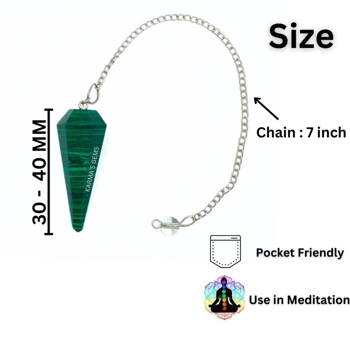 MALACHITE STONE DOWSING PENDULUM