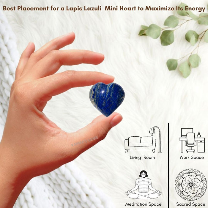 1" LAPIS LAZULI PUFFY HEART